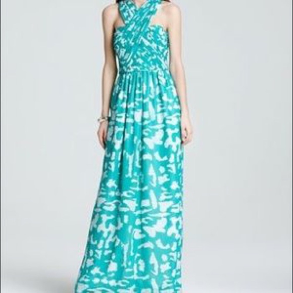 Shoshanna Halter Neck Maxi Dress